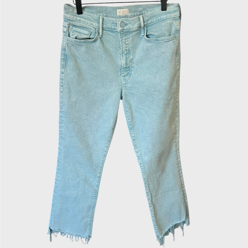 MOTHER Light Blue Ankle Crop Jeans